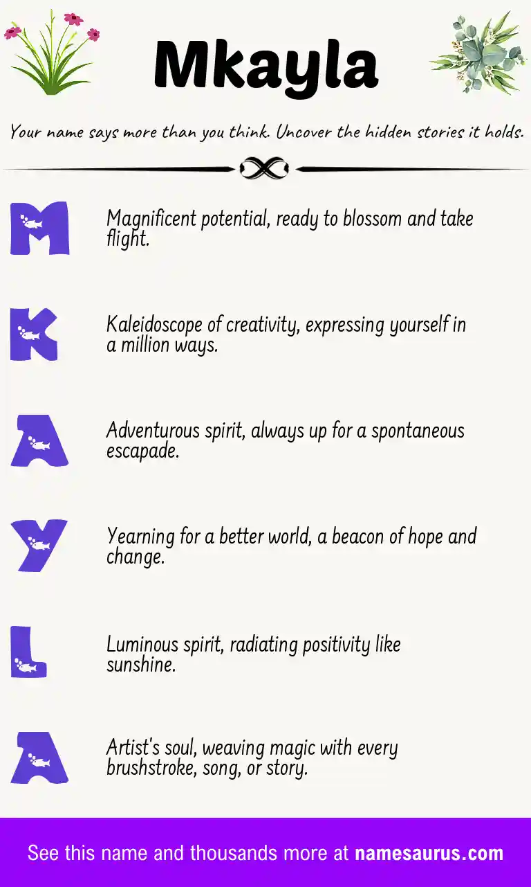Acrostic poem about Mkayla.