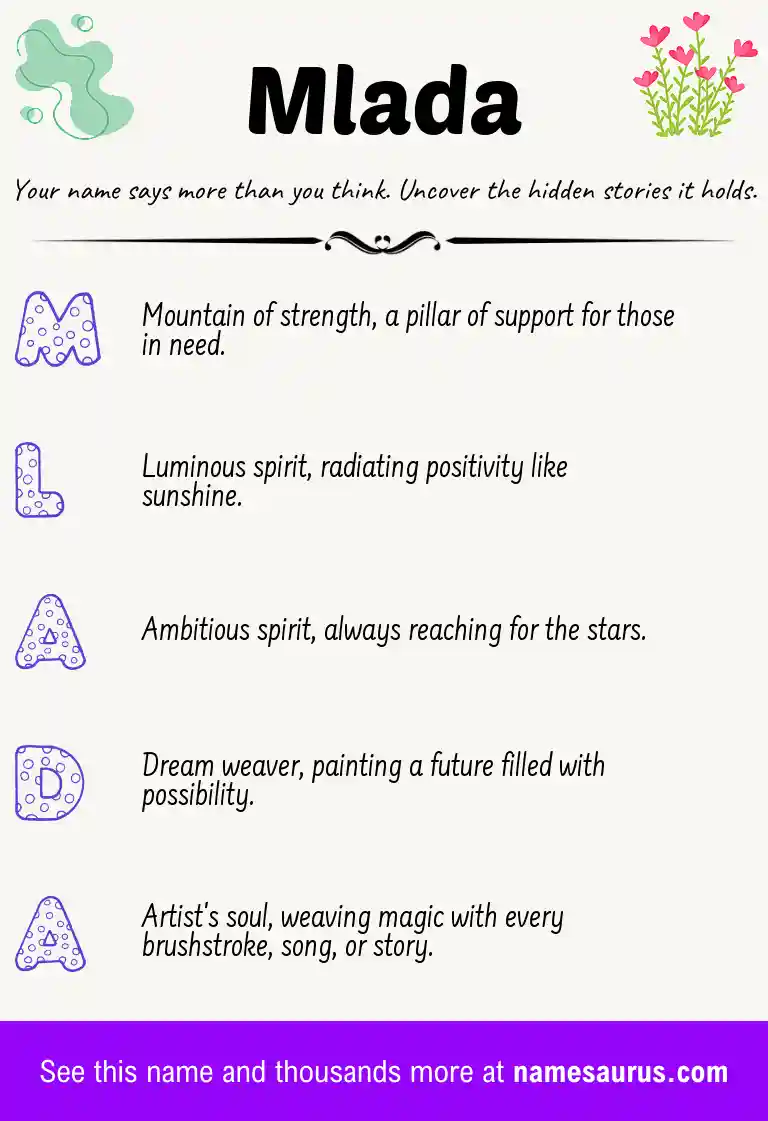 Acrostic poem about Mlada.