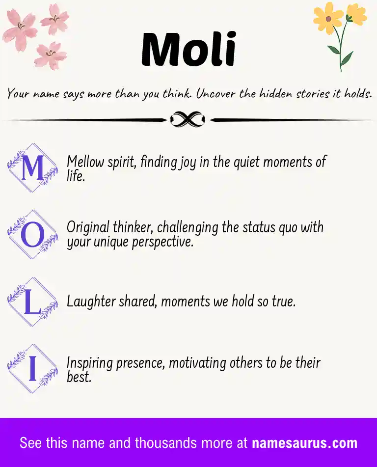 Acrostic poem about Moli.