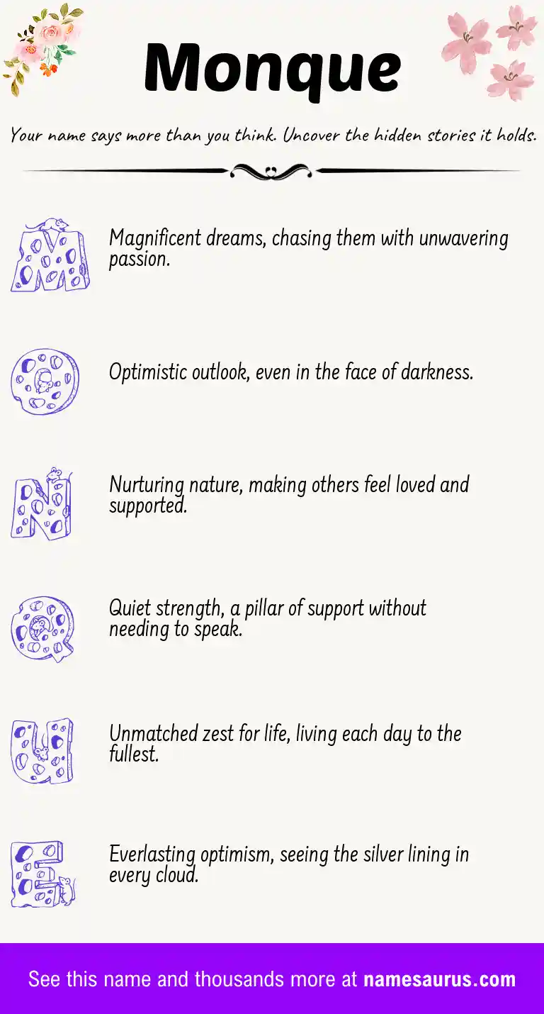Acrostic poem about Monque.