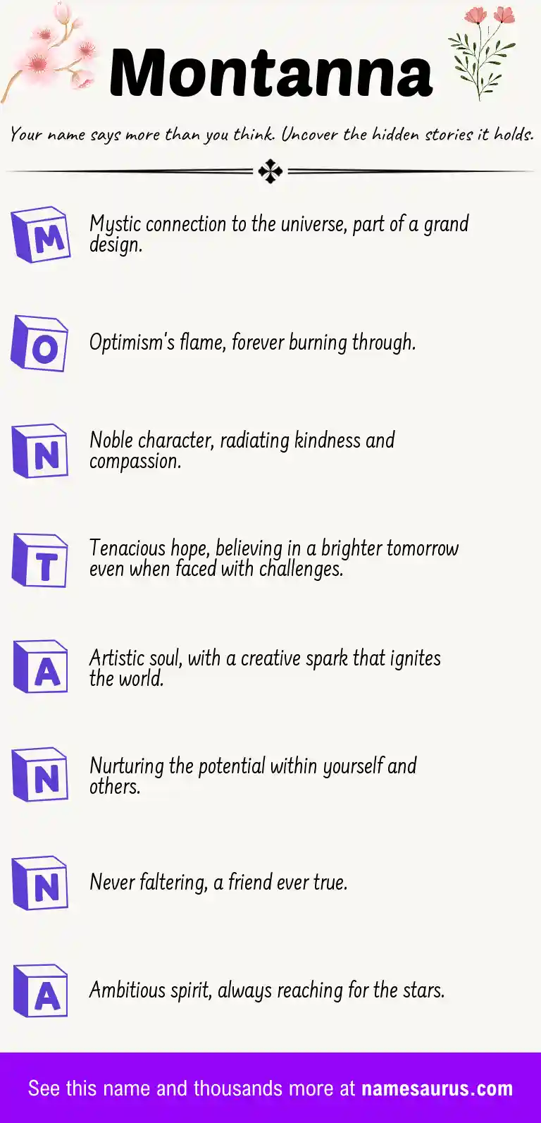 Acrostic poem about Montanna.
