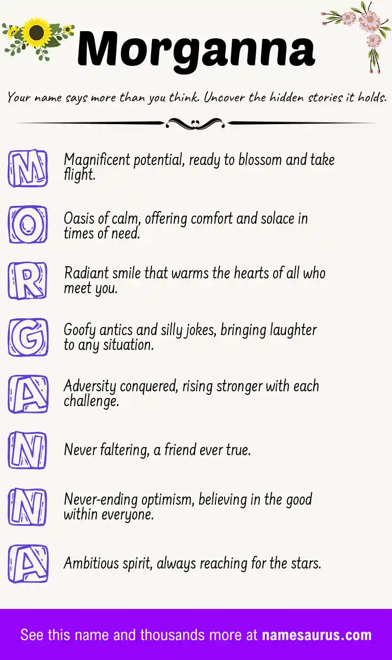 Acrostic poem about Morganna.