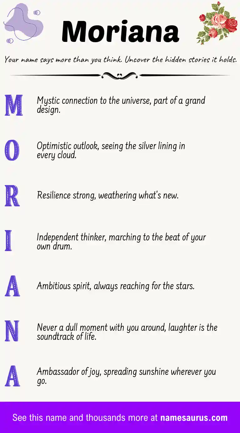 Acrostic poem about Moriana.