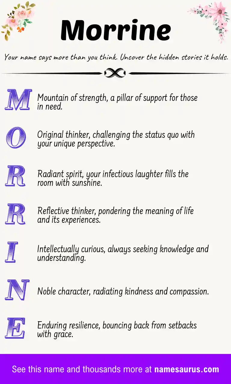 Acrostic poem about Morrine.