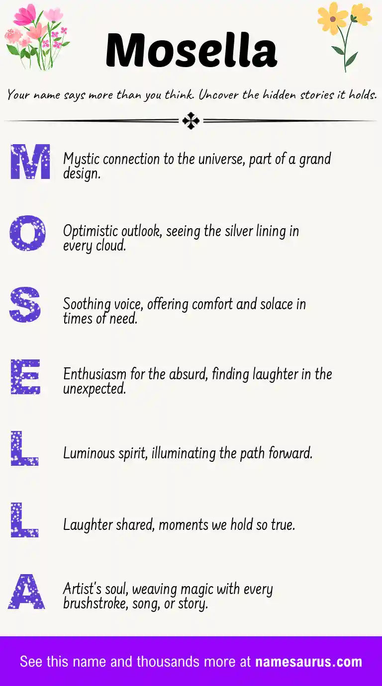 Acrostic poem about Mosella.