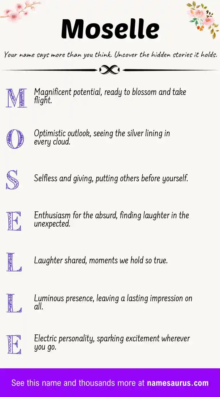 Acrostic poem about Moselle.