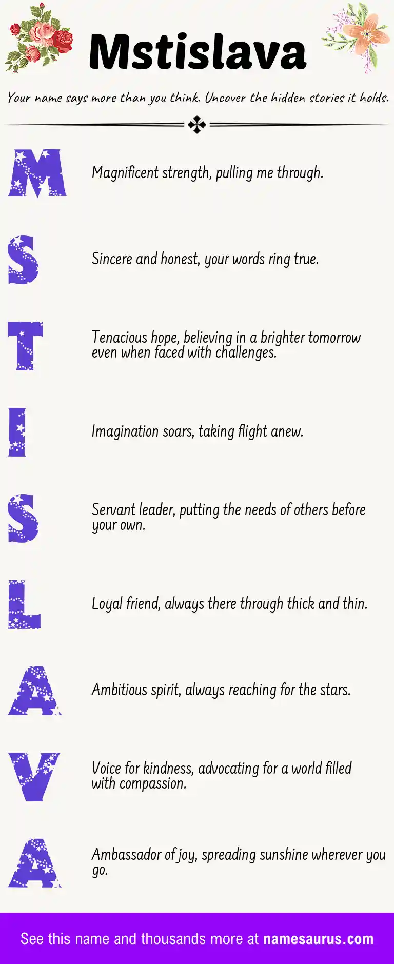 Acrostic poem about Mstislava.
