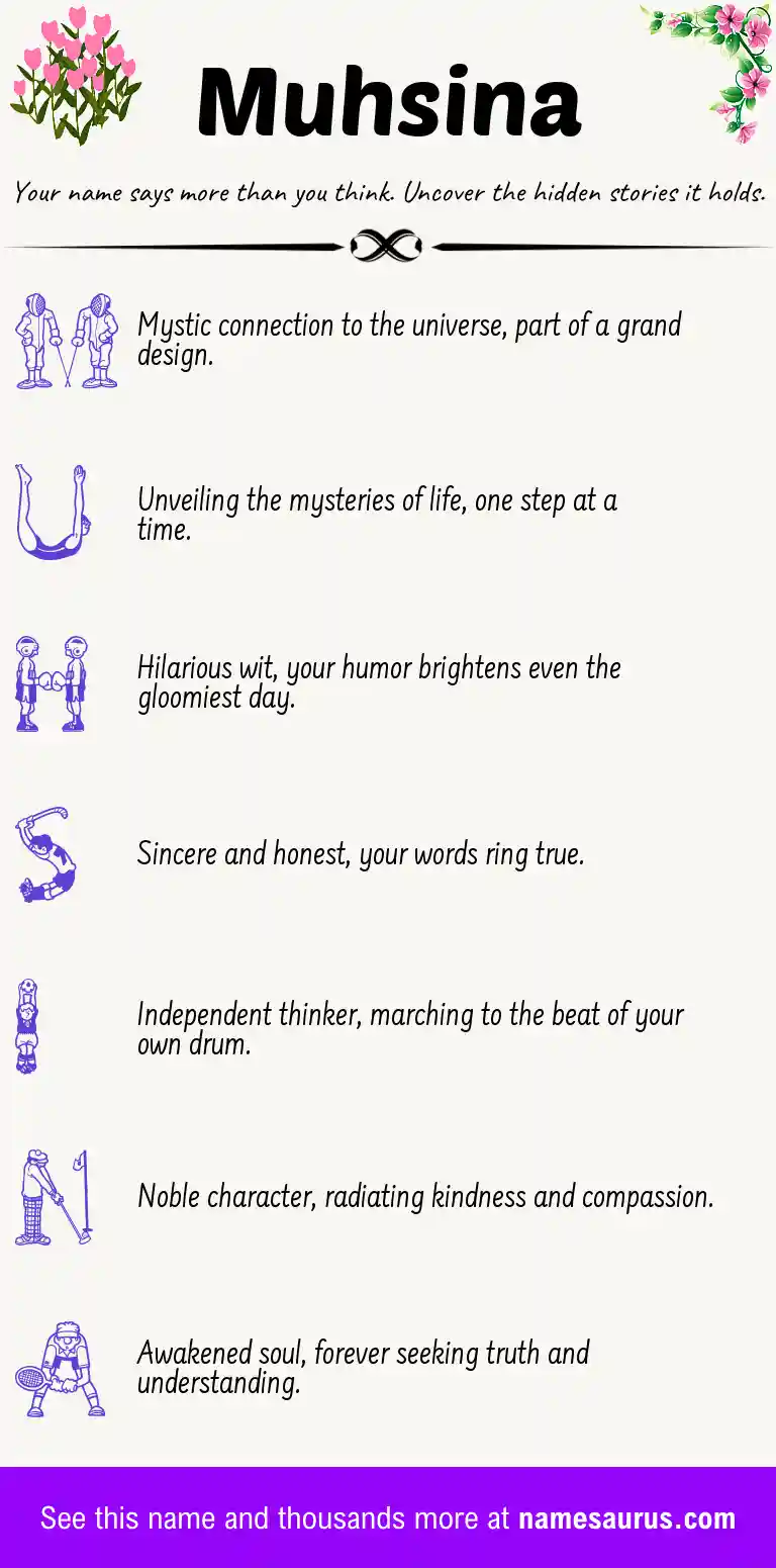 Acrostic poem about Muhsina.