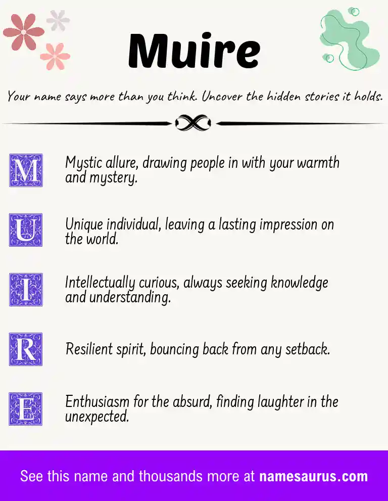Acrostic poem about Muire.