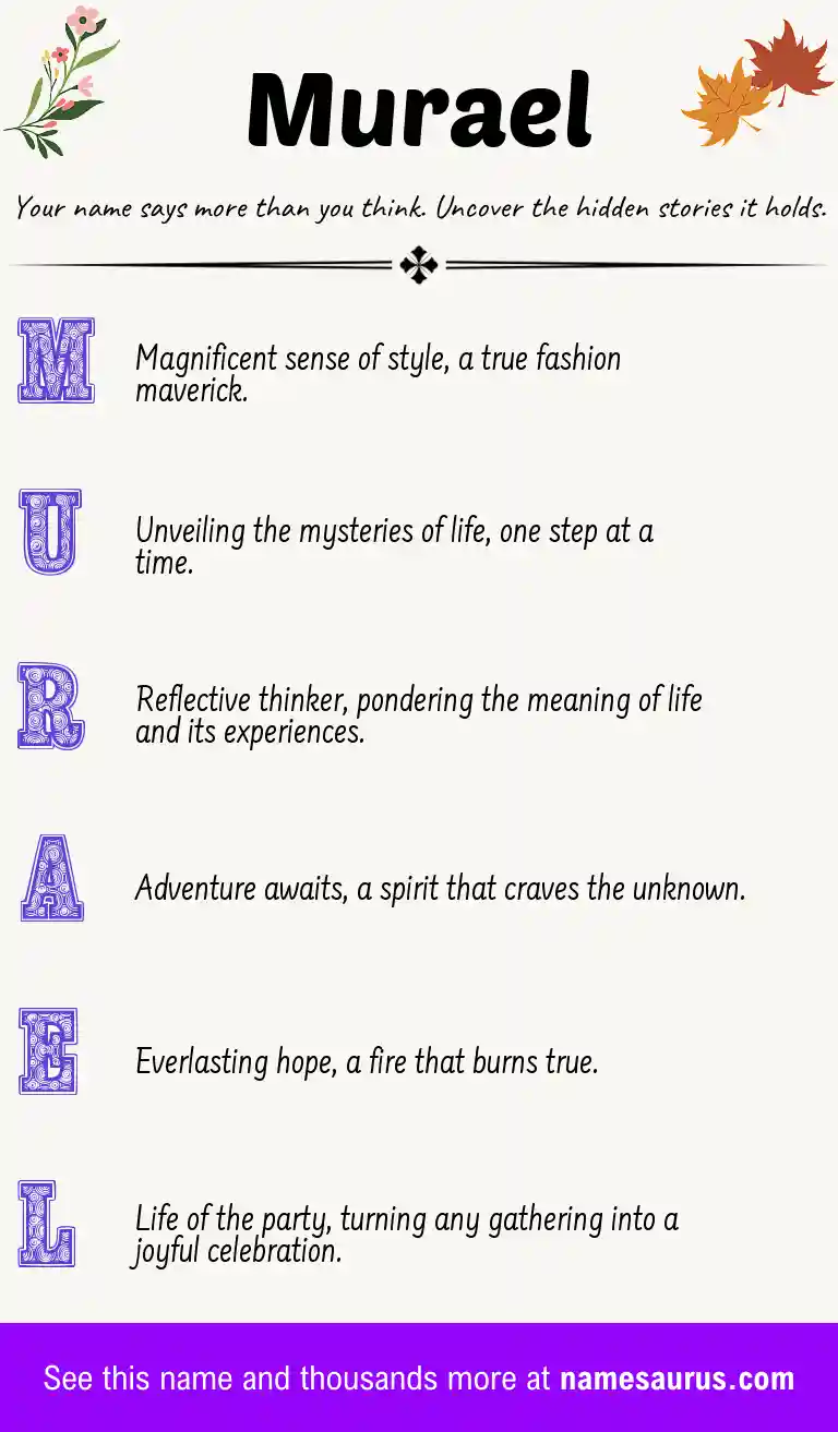 Acrostic poem about Murael.