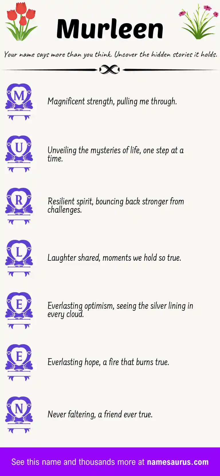 Acrostic poem about Murleen.