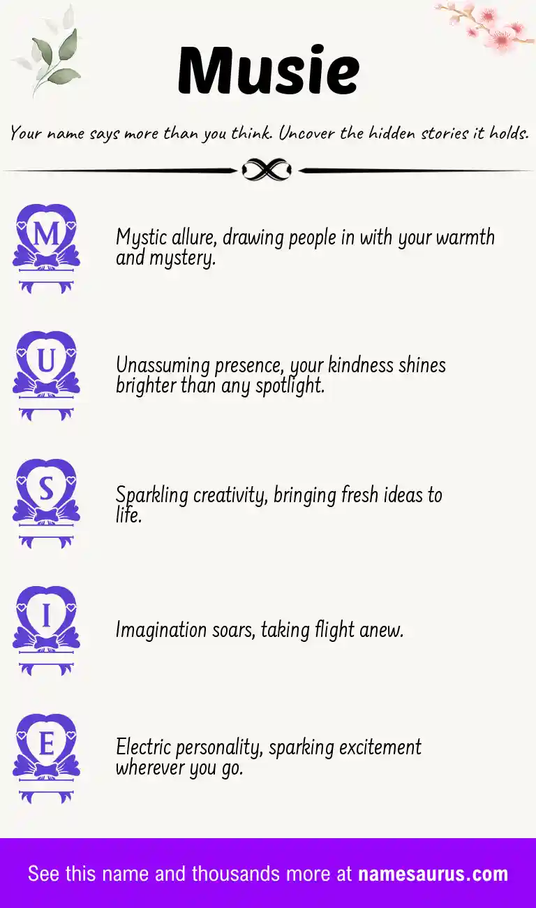 Acrostic poem about Musie.