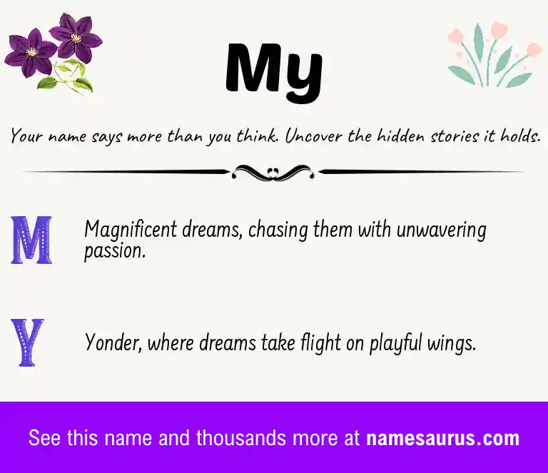 Acrostic poem about My.