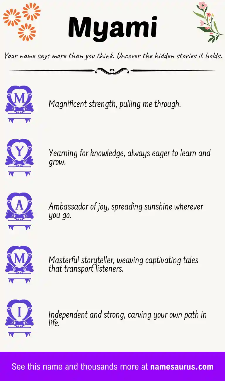 Acrostic poem about Myami.