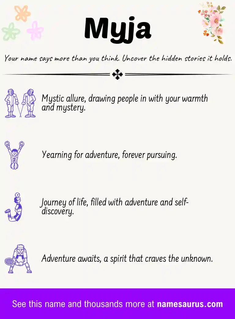 Acrostic poem about Myja.