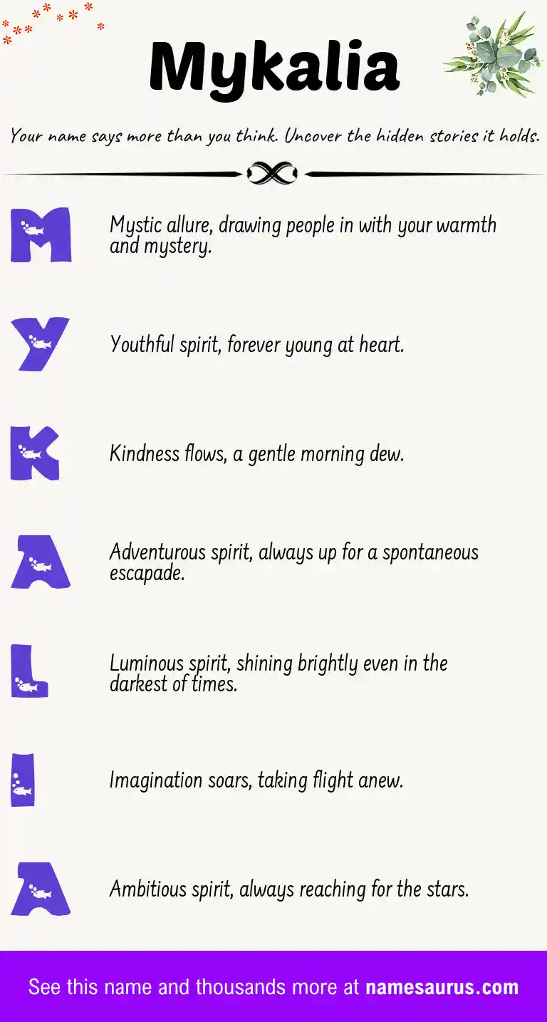 Acrostic poem about Mykalia.
