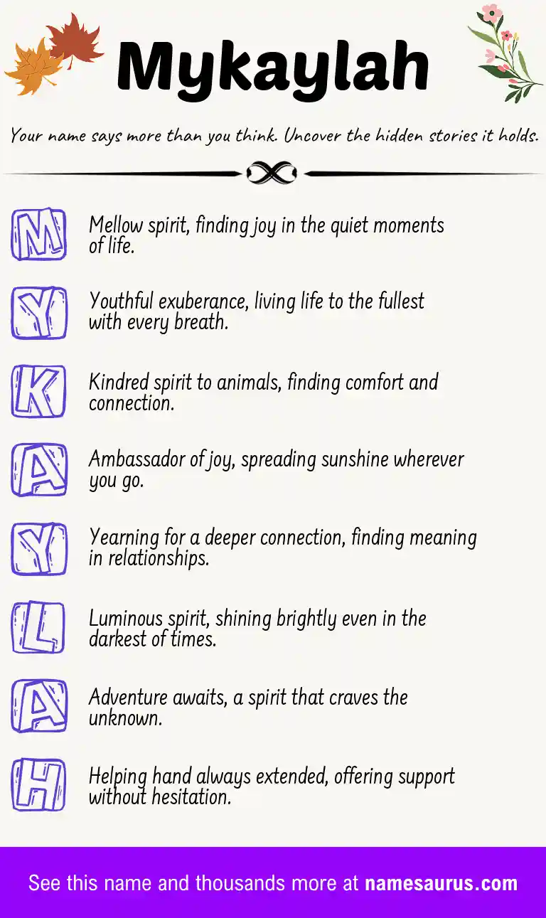 Acrostic poem about Mykaylah.
