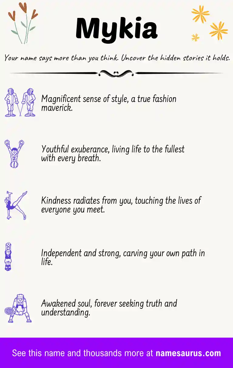 Acrostic poem about Mykia.