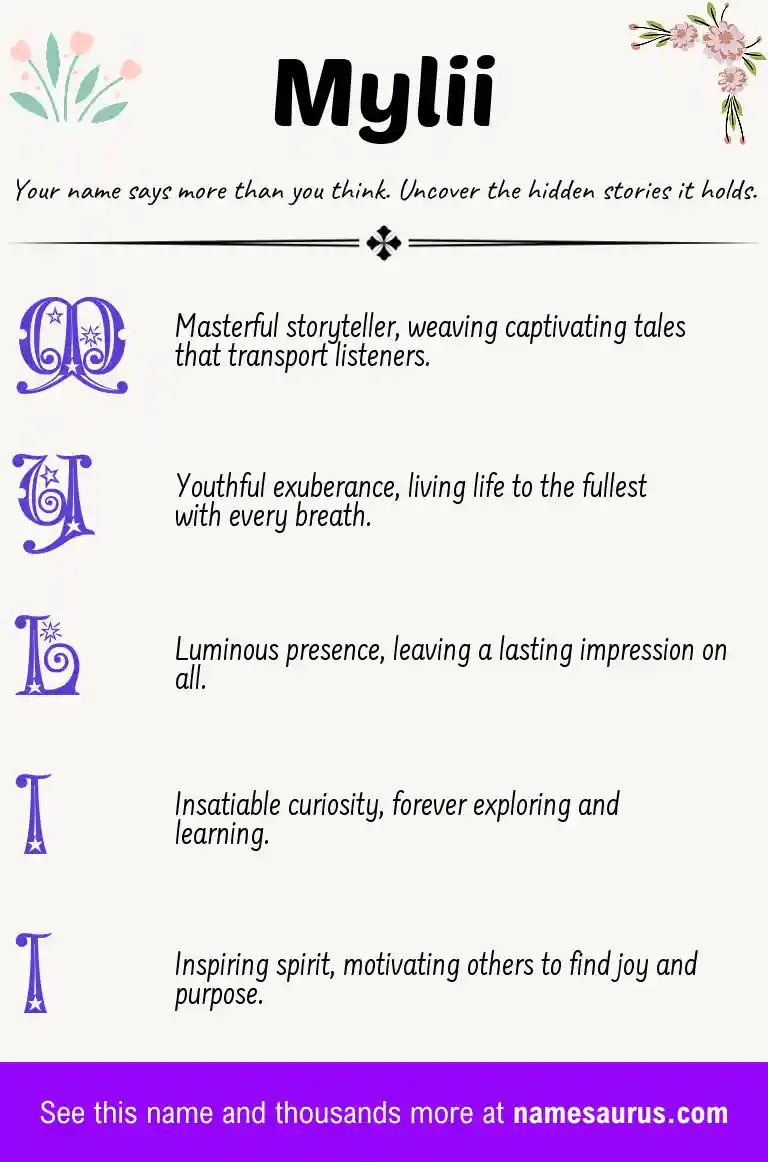 Acrostic poem about Mylii.