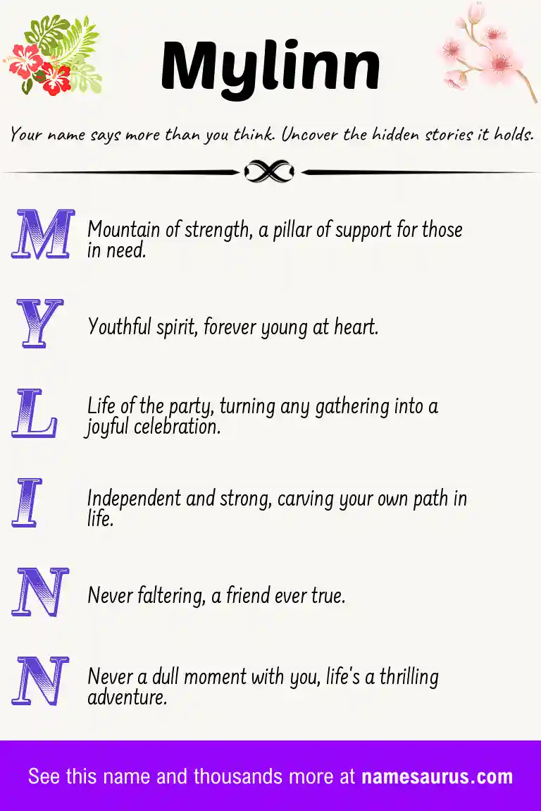 Acrostic poem about Mylinn.
