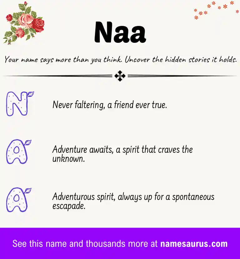 Acrostic poem about Naa.
