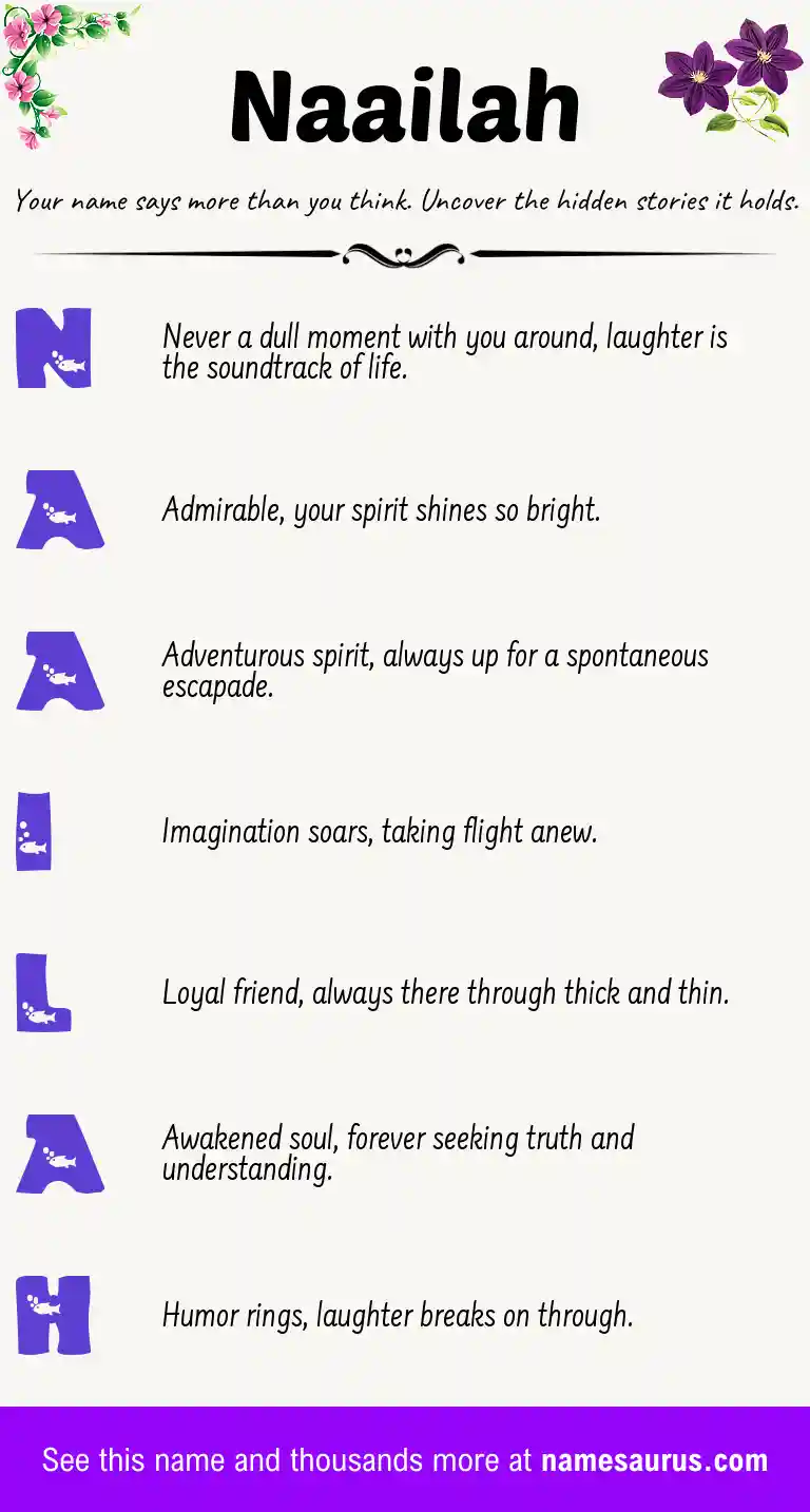 Acrostic poem about Naailah.