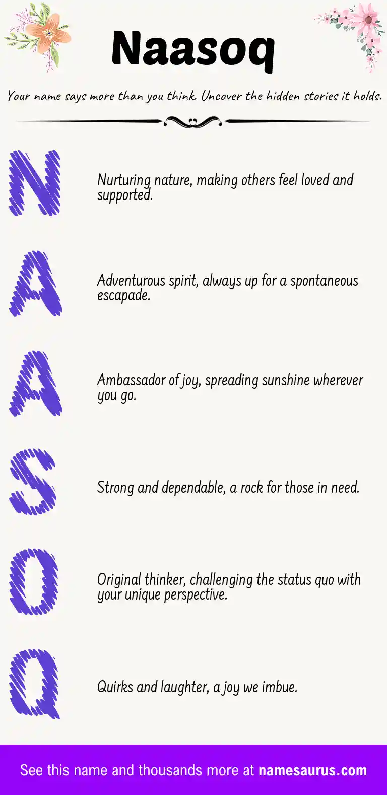 Acrostic poem about Naasoq.
