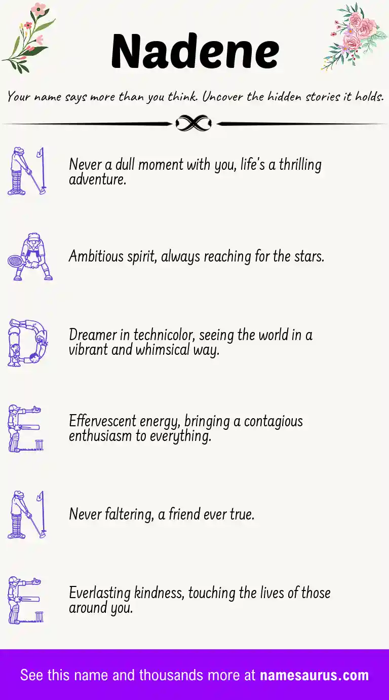 Acrostic poem about Nadene.