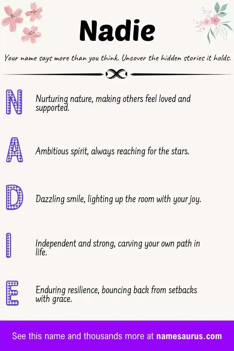 Acrostic poem about Nadie.