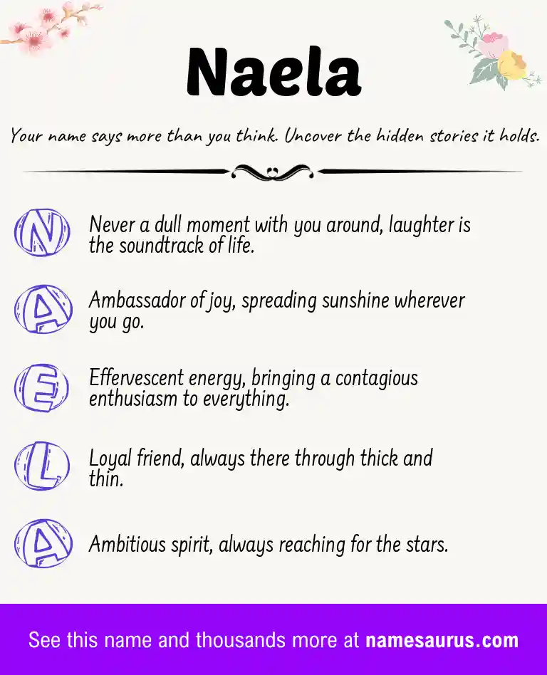 Acrostic poem about Naela.