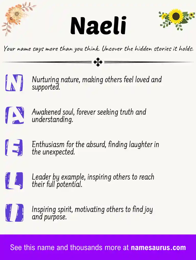 Acrostic poem about Naeli.