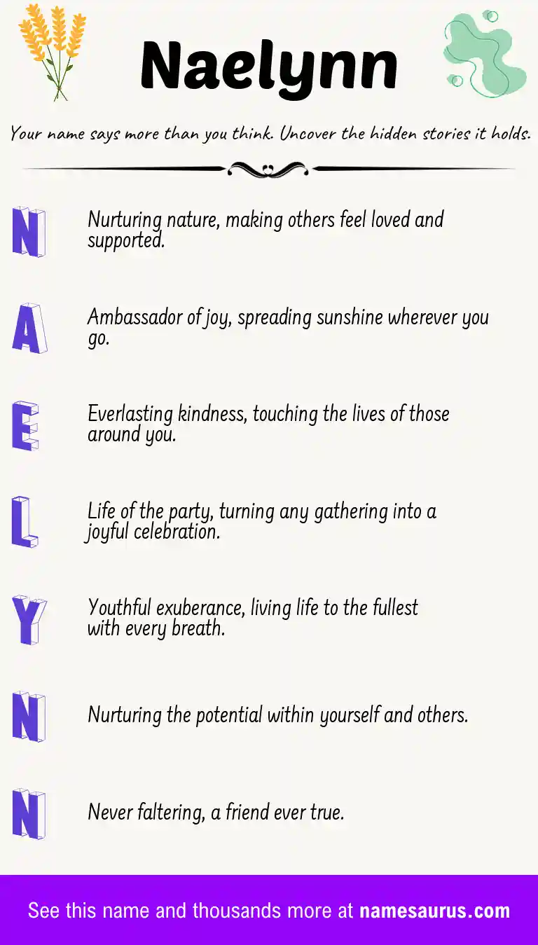 Acrostic poem about Naelynn.