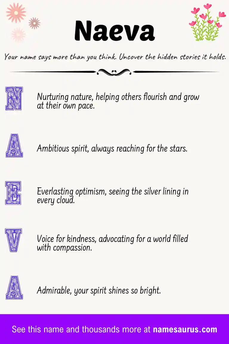 Acrostic poem about Naeva.