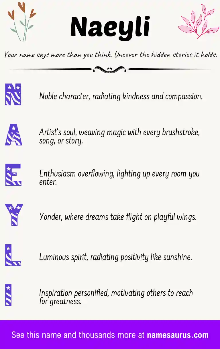 Acrostic poem about Naeyli.