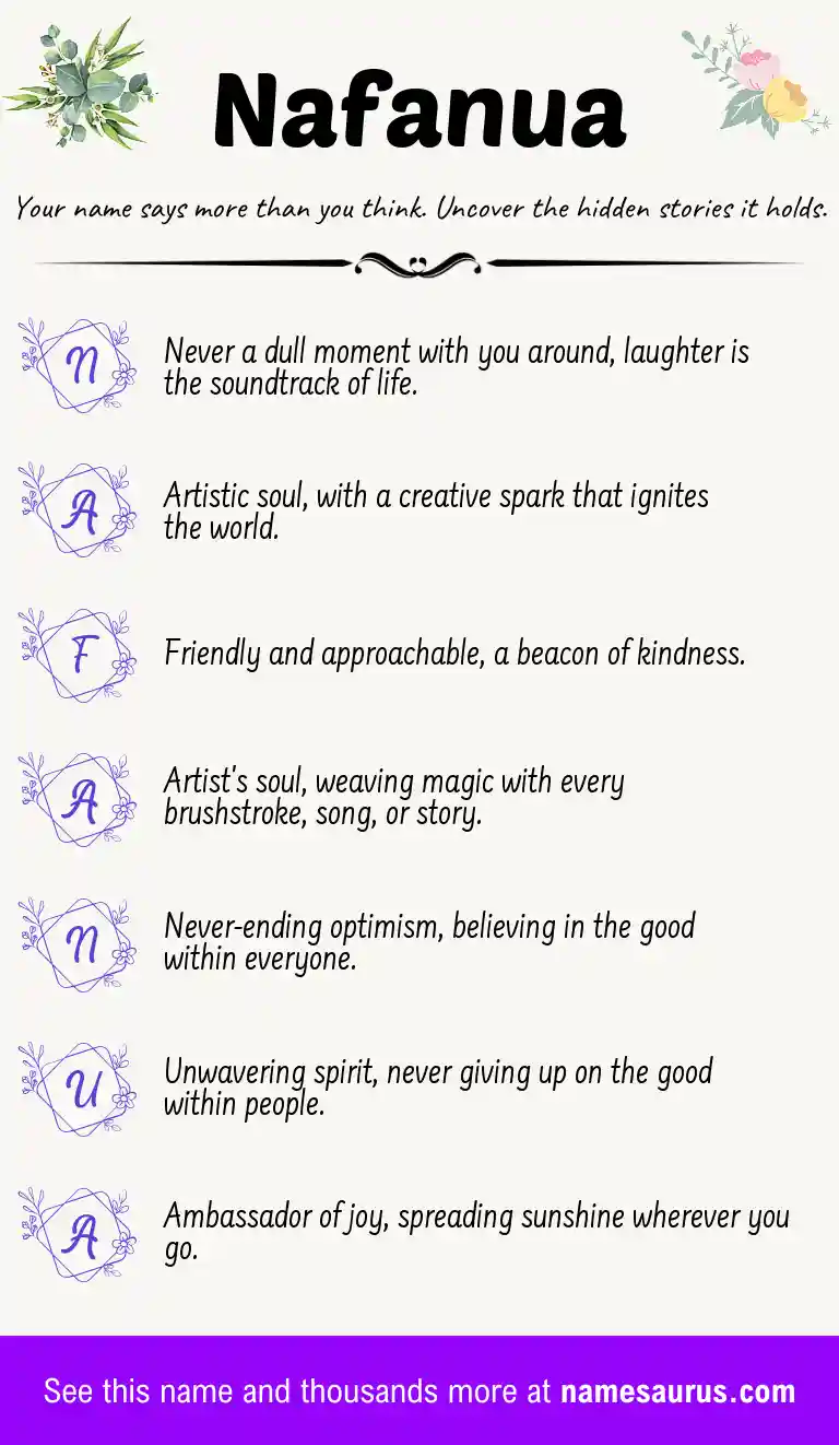 Acrostic poem about Nafanua.