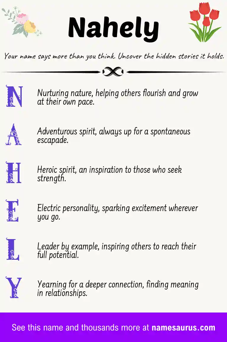 Acrostic poem about Nahely.