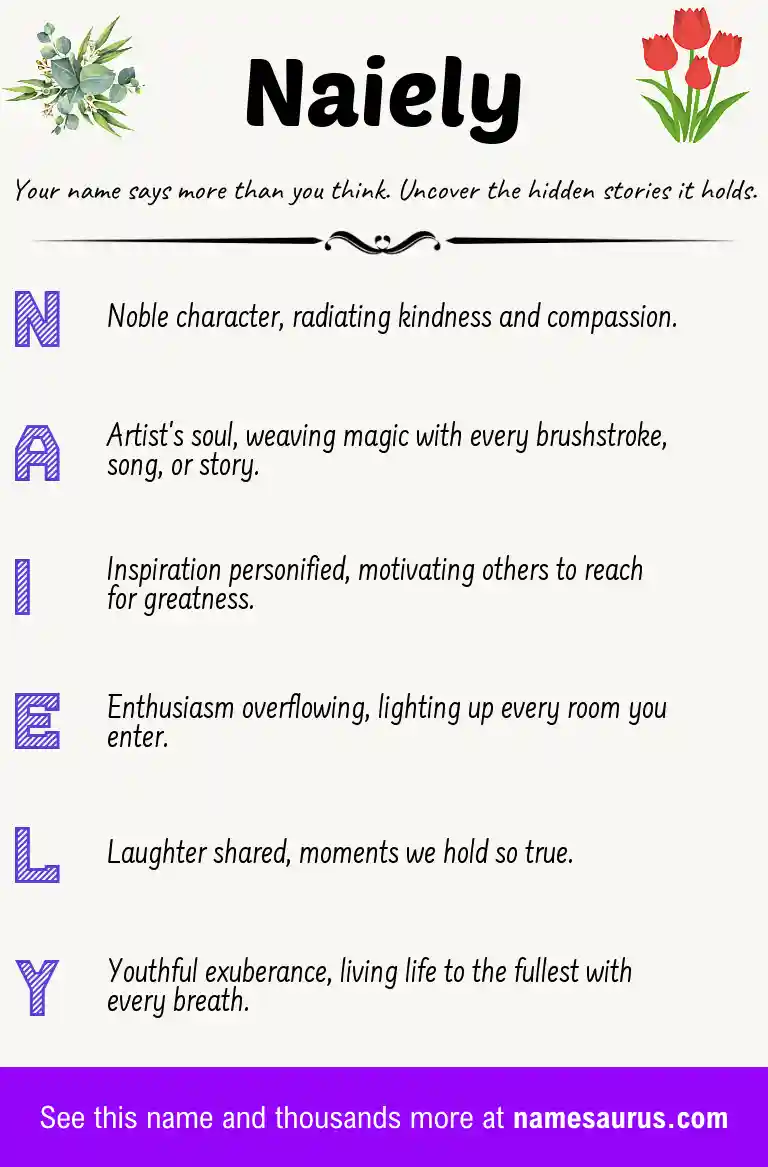 Acrostic poem about Naiely.