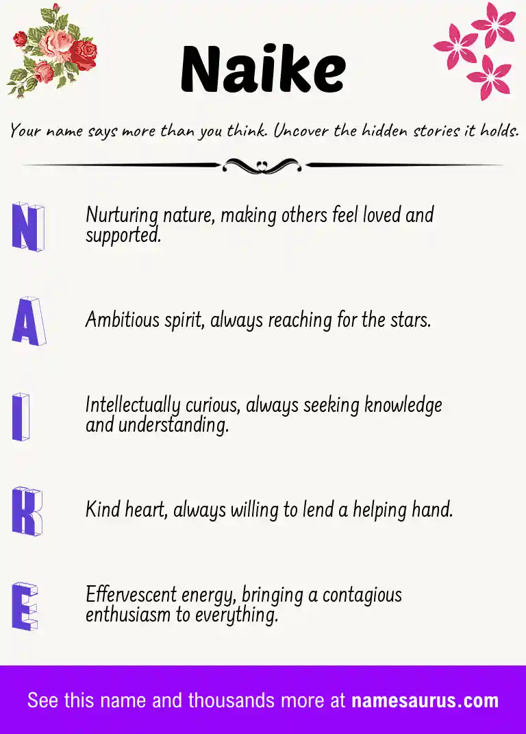 Acrostic poem about Naike.