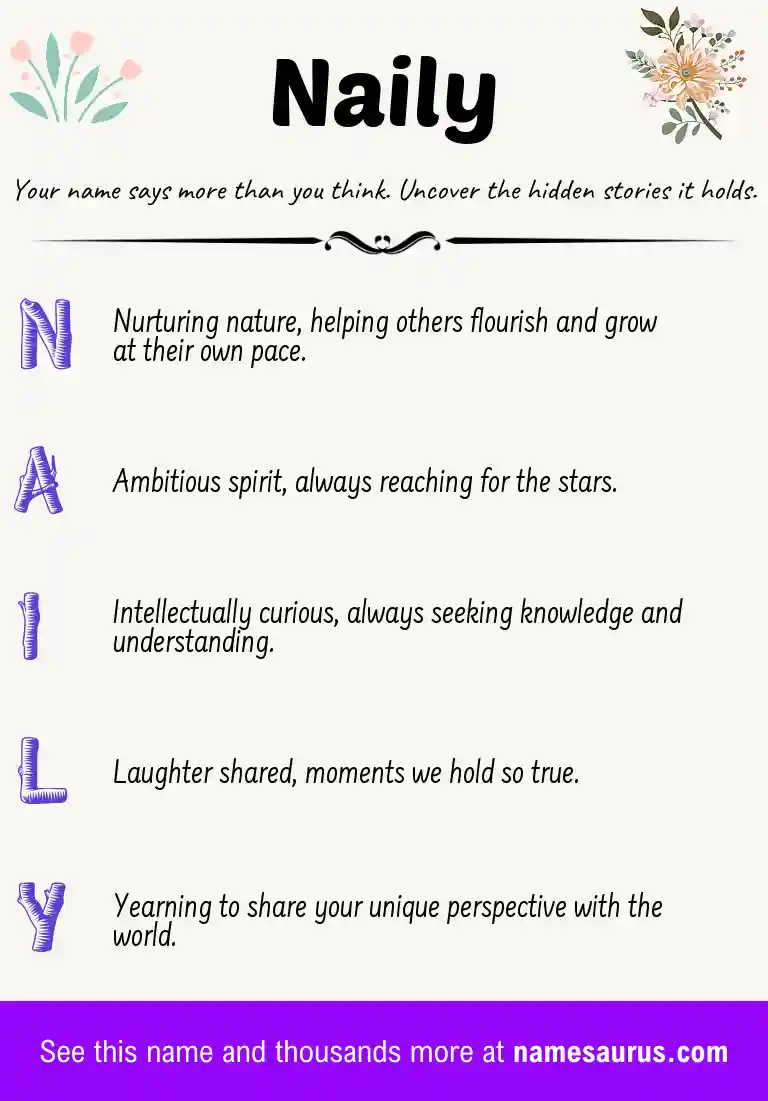 Acrostic poem about Naily.