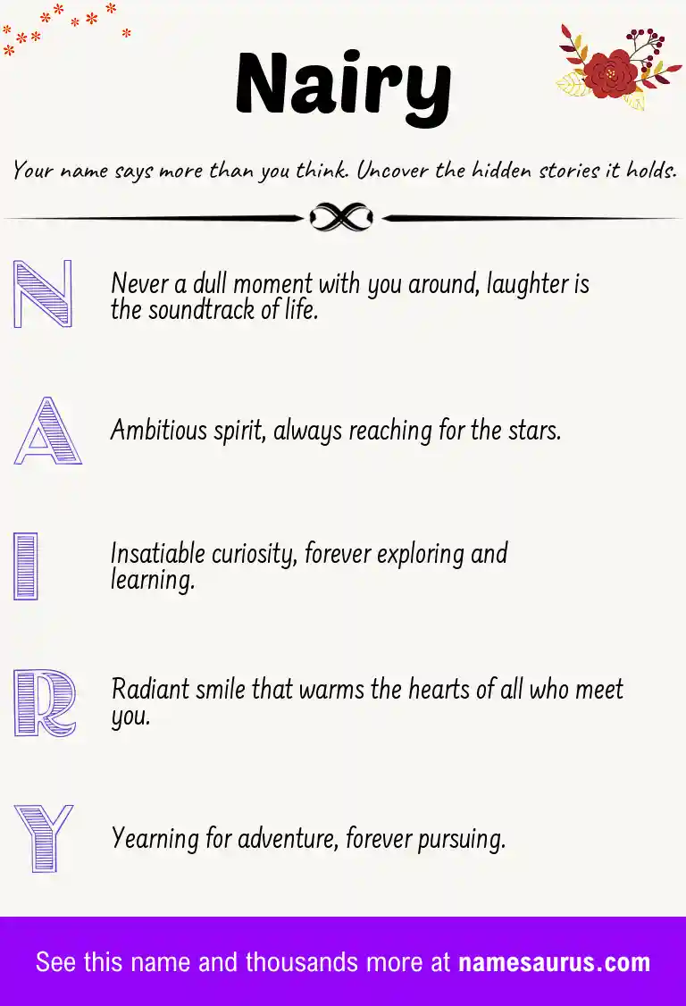 Acrostic poem about Nairy.