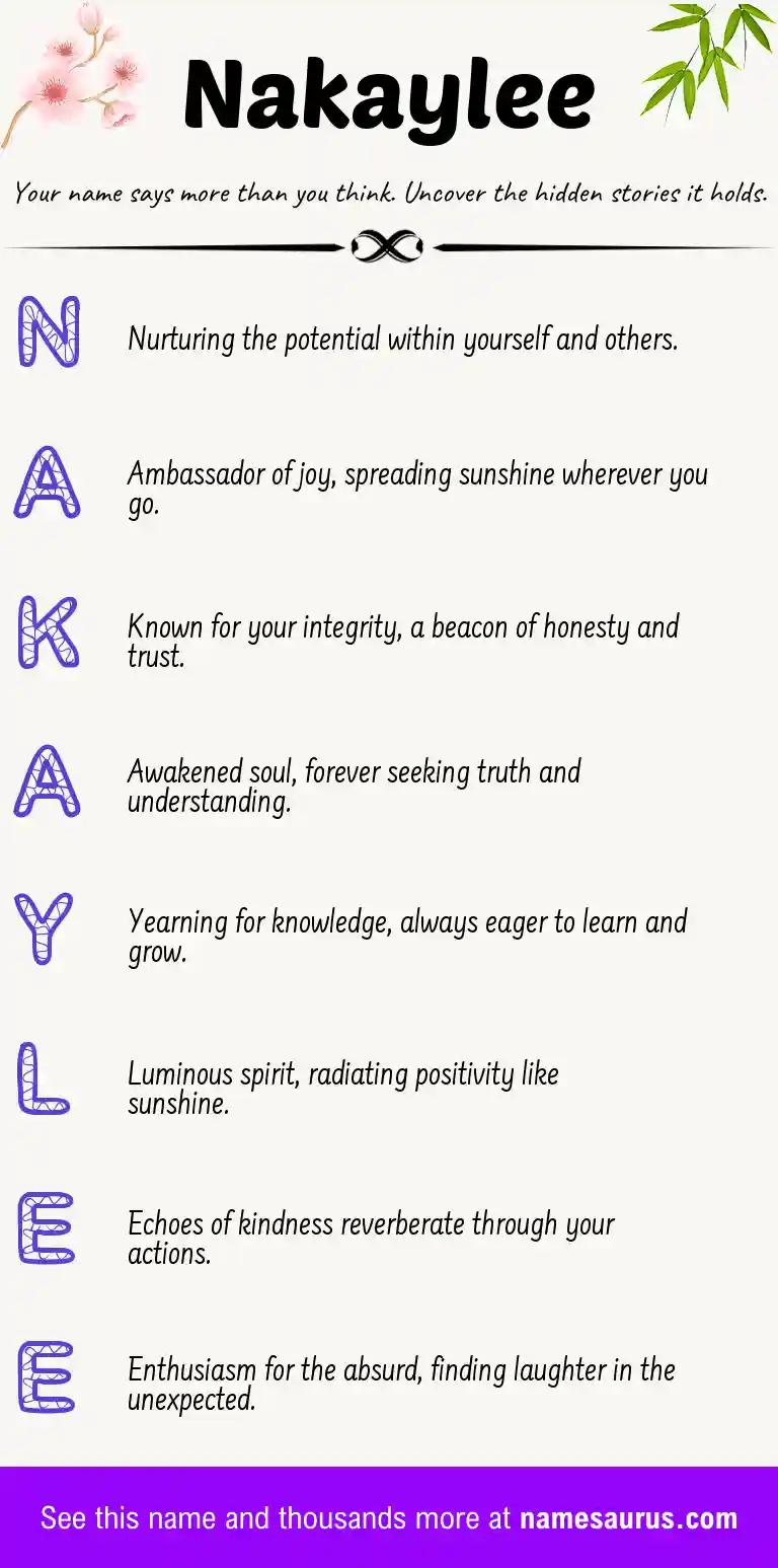 Acrostic poem about Nakaylee.