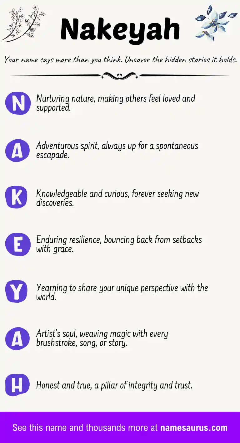 Acrostic poem about Nakeyah.
