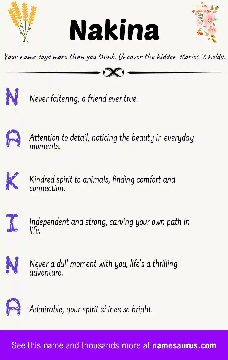 Acrostic poem about Nakina.