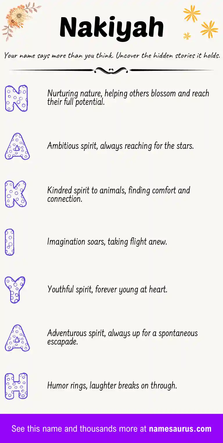 Acrostic poem about Nakiyah.