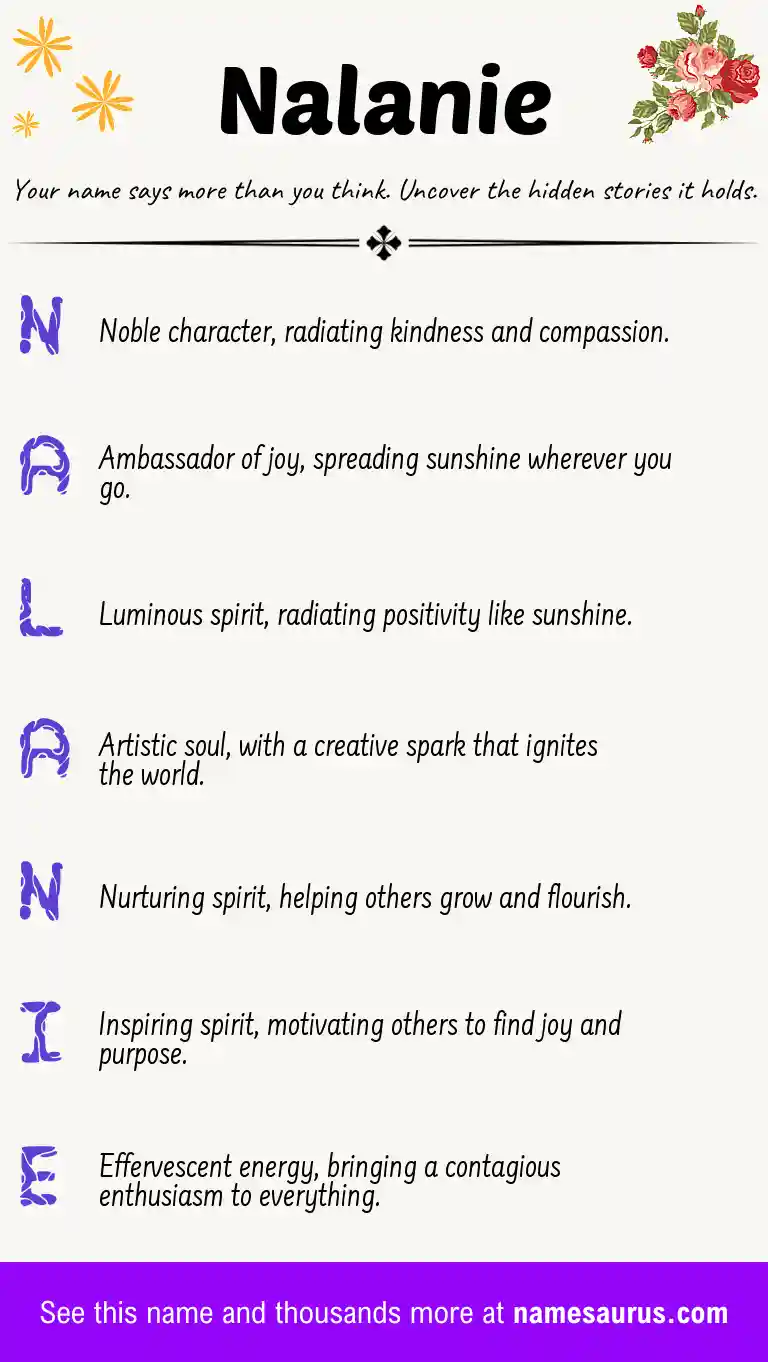 Acrostic poem about Nalanie.