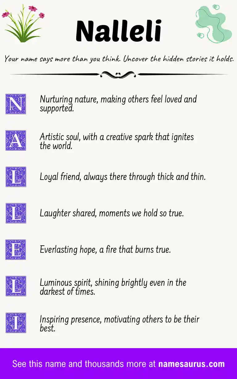 Acrostic poem about Nalleli.