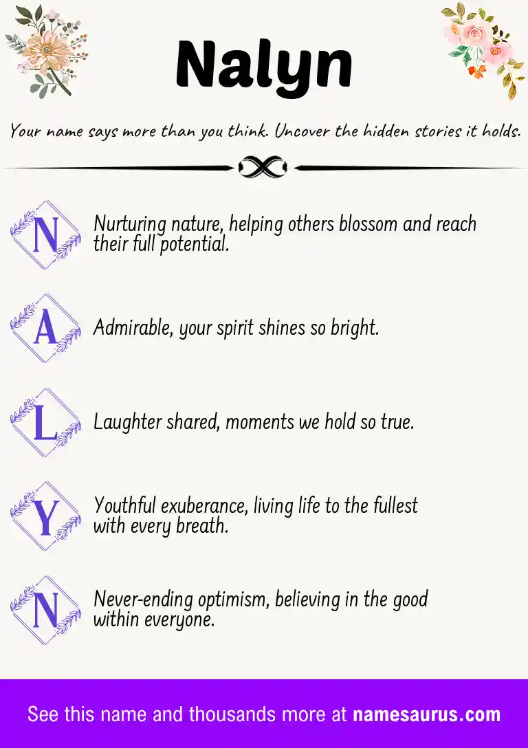Acrostic poem about Nalyn.