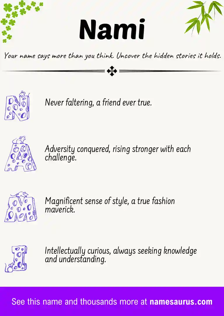 Acrostic poem about Nami.