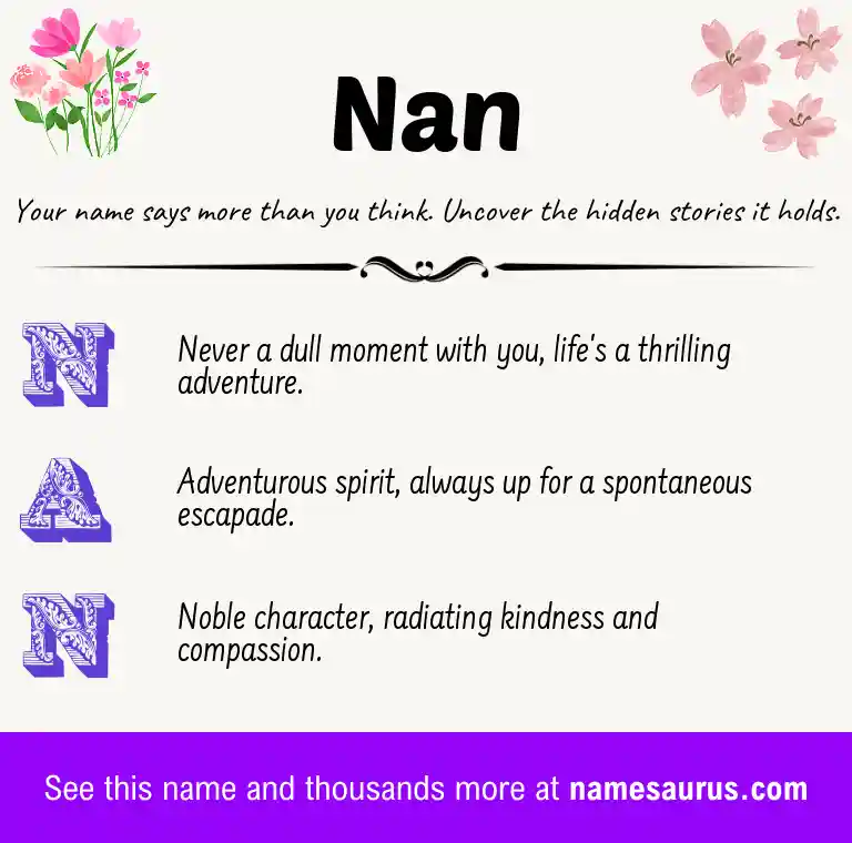 Acrostic poem about Nan.