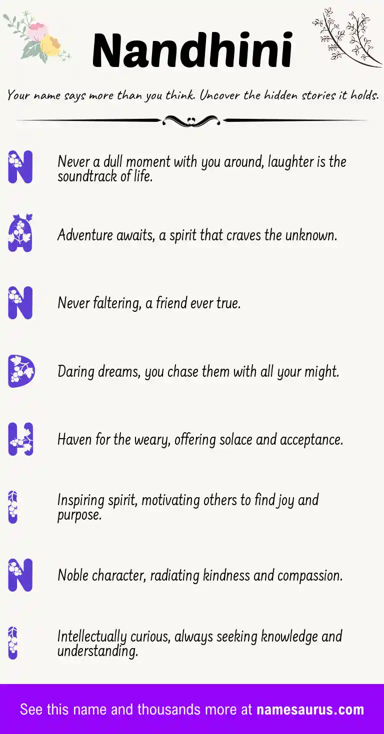 Acrostic poem about Nandhini.